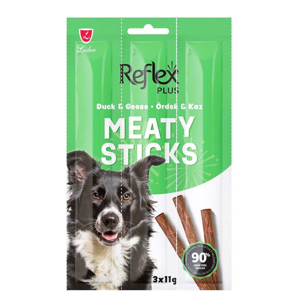 Reflex Plus Ördek ve Kaz Etli Çubuklar Köpek Ödül Maması 3x11 Gr (33 Gr)