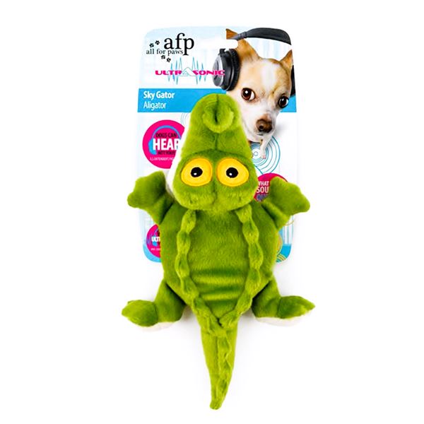 AFP Ultrasonik Sesli Timsah Peluş Köpek Oyuncağı 32,5 Cm