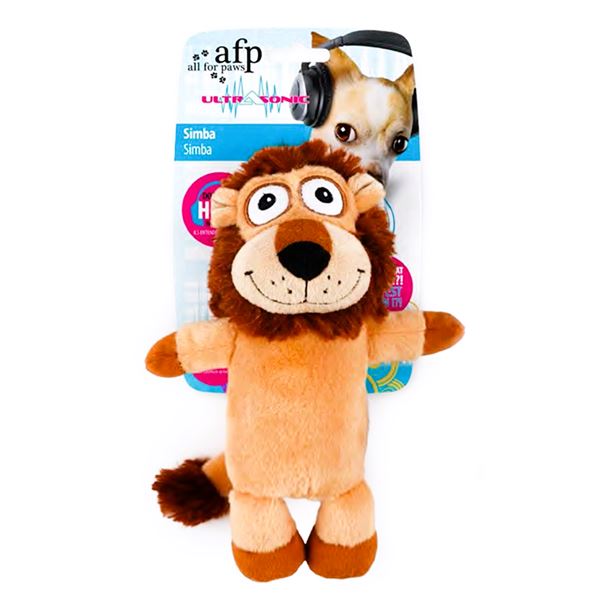 AFP Ultrasonik Sesli Aslan Peluş Köpek Oyuncağı 24 Cm