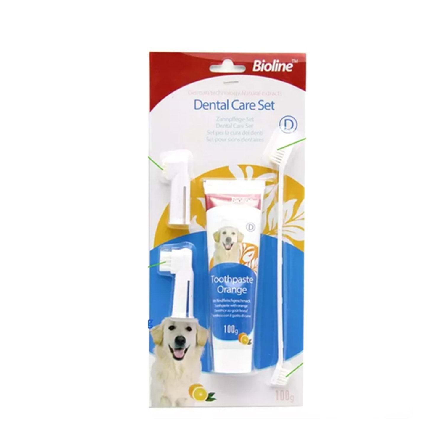 Bioline Portakal Aromalı Köpek Diş Bakım Seti