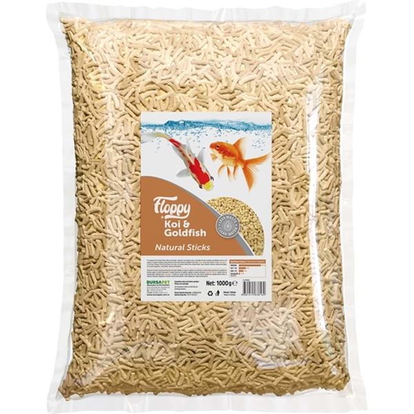 Floppy KOI Goldfısh Natural Stıcks 1 kg