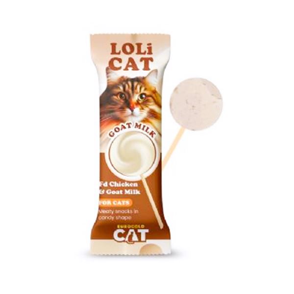 EuroGold LoliCat Freeze Dried Tavuk & Keçi Sütlü Kedi Ödül Maması 1,5 Gr x 15’li Paket