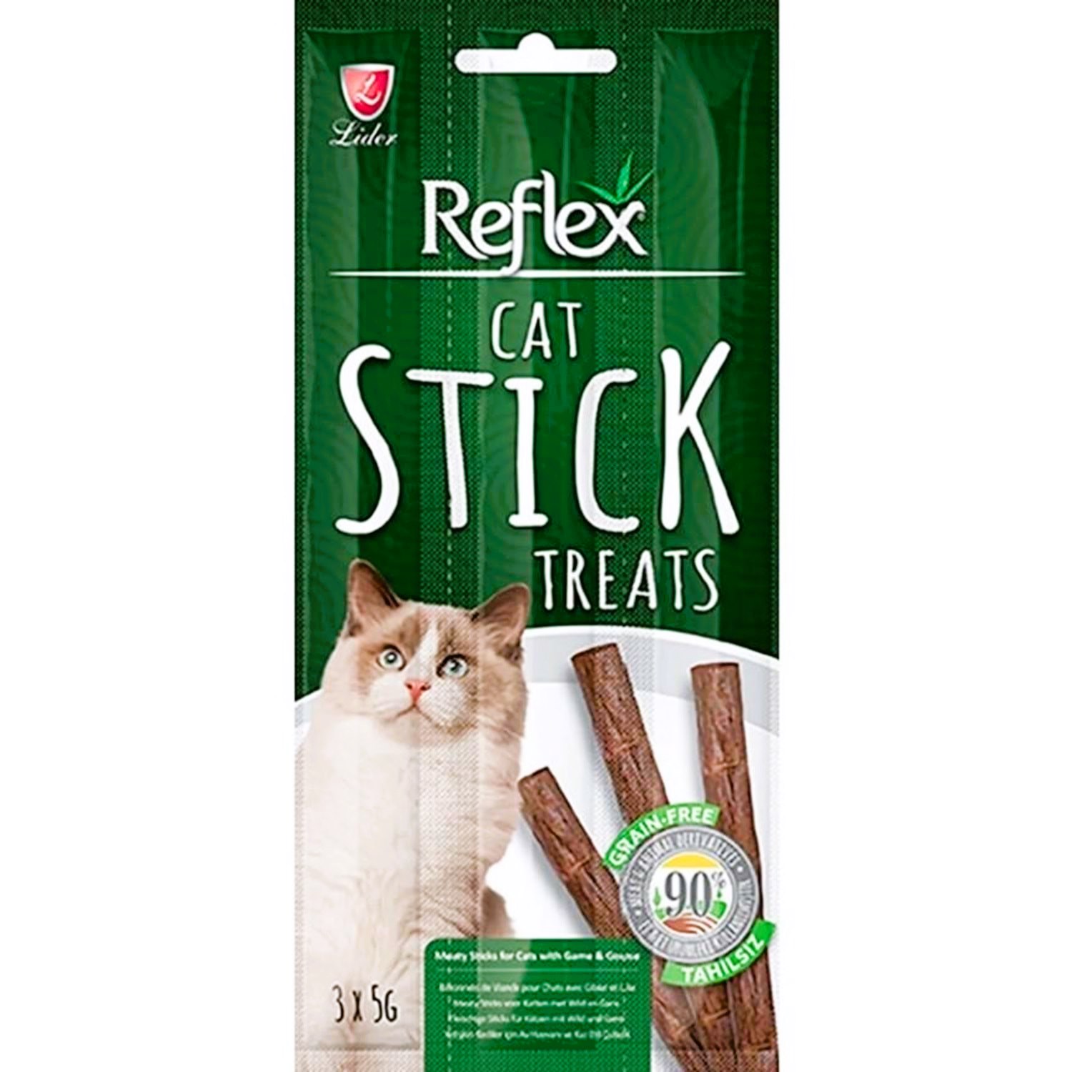 Reflex Cat Stick Av Hayvanı ve Kaz Etli Yetişkin Kedi Ödül Çubuğu 3x5 Gr