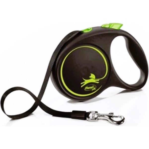 Flexi Black Design Şerit Otomatik Köpek Tasması 5 Mt S