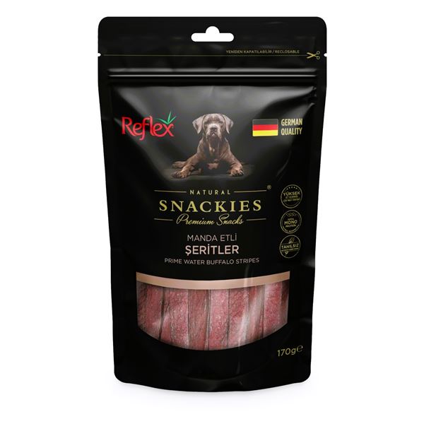 Reflex Snackies Manda Etli Şeritler Köpek Ödül Maması 170 Gr