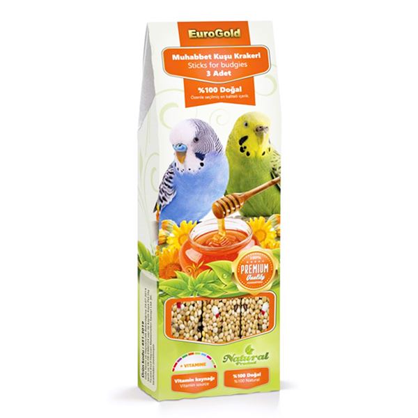 EuroGold Muhabbet Kuşu Ballı Kraker 3’lü 95 Gr