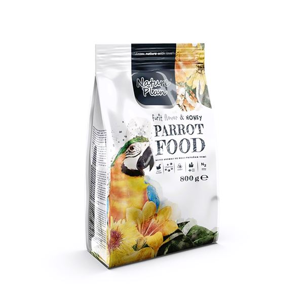 Nature Plan Meyve Aromalı ve Ballı Papağan Yemi 800 Gr