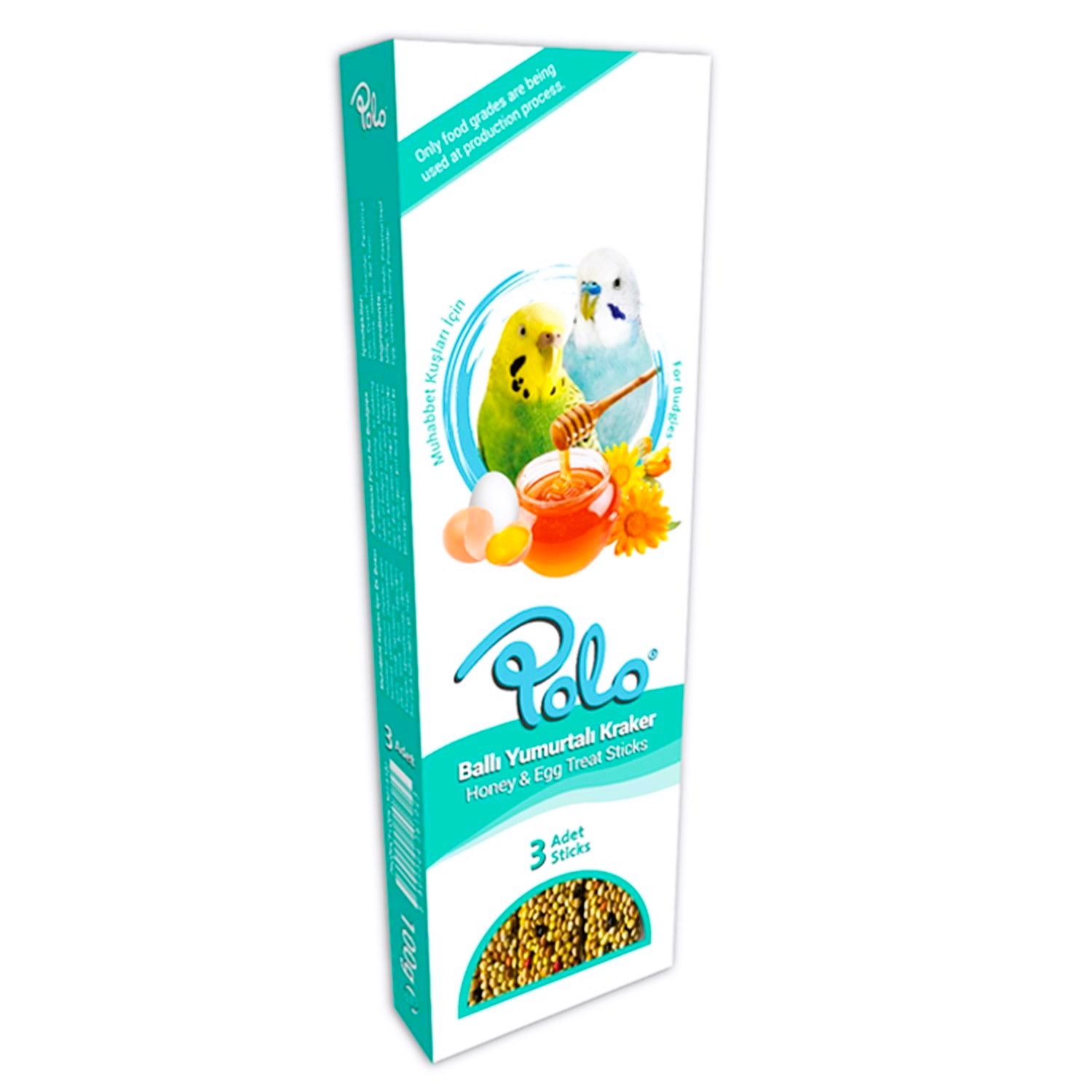 Polo Muhabbet Kuşu Ballı Yumurtalı Kraker 3’lü