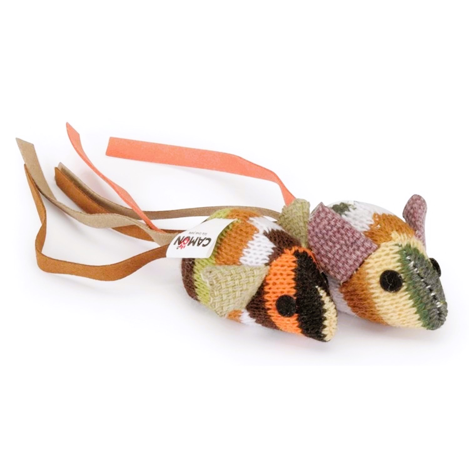 Camon Catnipli (Kedi Nanesi) Çizgili Fare Kedi Oyuncağı 5,5 Cm (2’li Set)