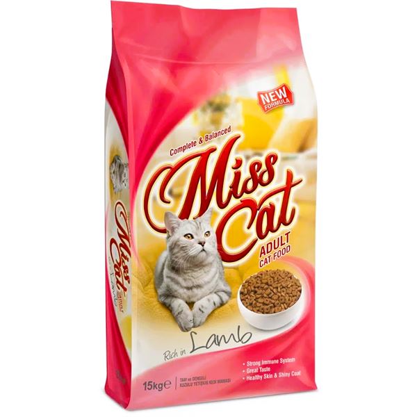 Miss Cat Kuzu Etli & Pirinçli Yetişkin Kedi Maması 15 Kg