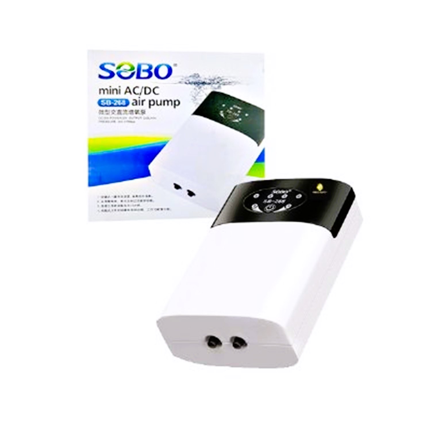 Sobo SB-268 Şarjlı Dijital Akvaryum Hava Motoru 2W 2×3 Lt/Min