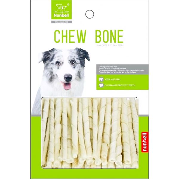 Nunbell Burgu Pres Çubuk Köpek Çiğneme Ödülü 12 Cm 100'lü