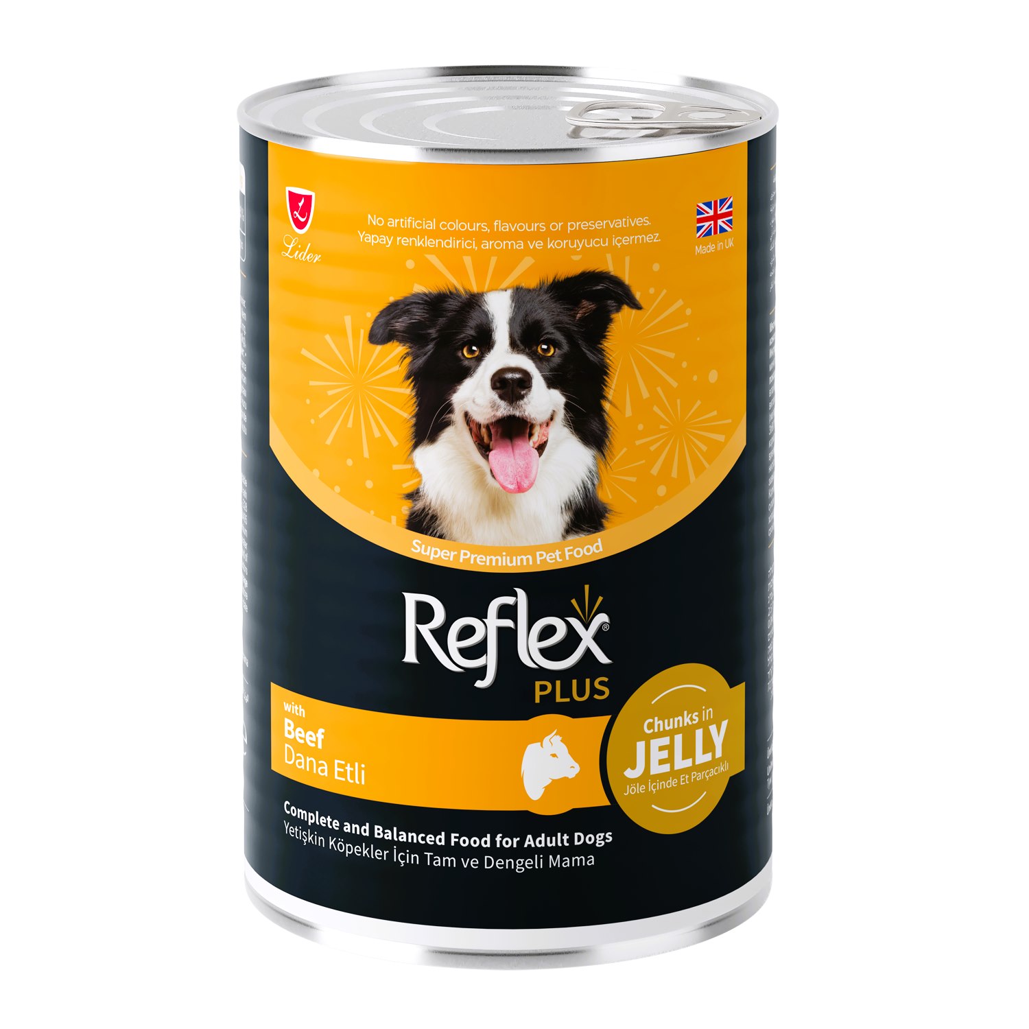 Reflex Plus Dana Etli Jöle İçinde Et Parçacıklı Yetişkin Köpek Konserve Yaş Mama 400 Gr