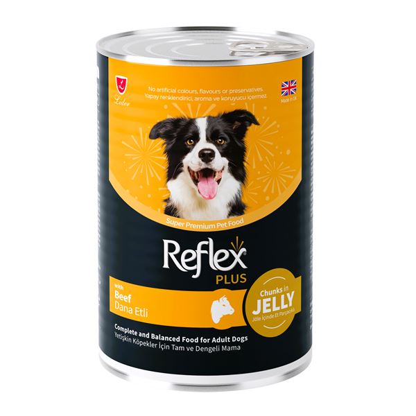 Reflex Plus Dana Etli Jöle İçinde Et Parçacıklı Yetişkin Köpek Konserve Yaş Mama 400 Gr