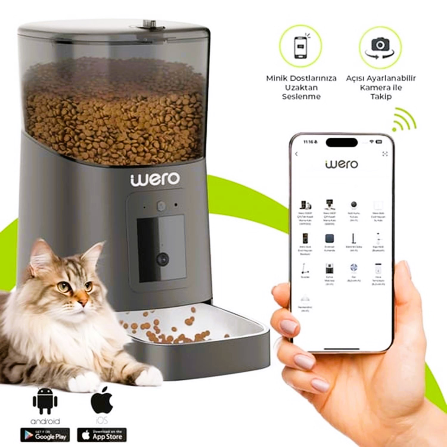 Wero WPF001 Akıllı WiFi Mama Kabı Pro – Kameralı (1080 P)