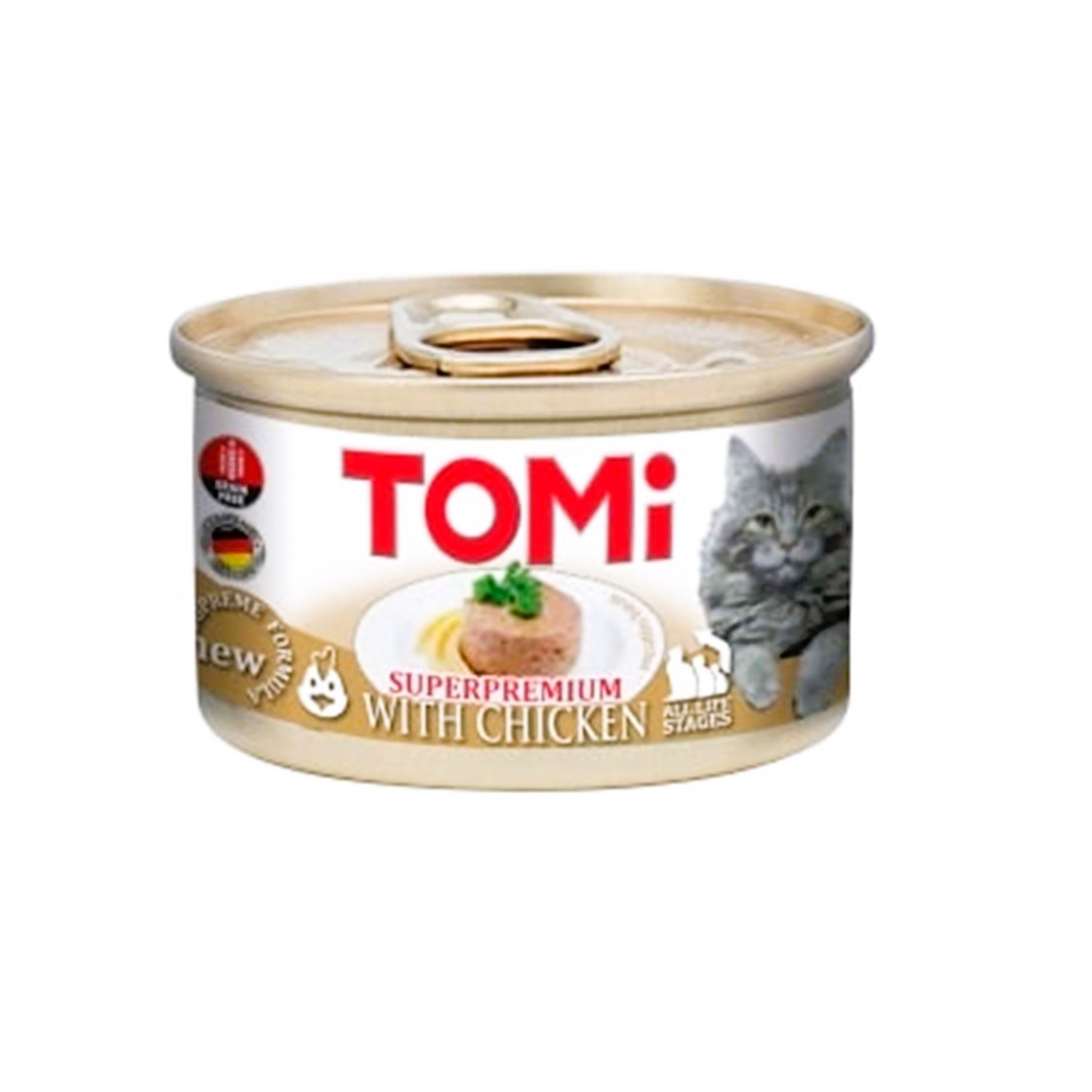 Tomi Tavuklu Kedi Konserve Yaş Mama 85 Gr