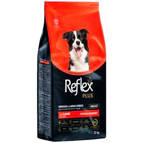 Reflex Plus Kuzulu Orta & Büyük Irk Yetişkin Köpek Maması 12 Kg