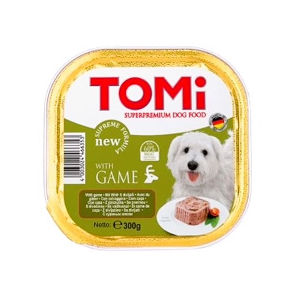 Tomi Pate Yaban Etli Yetişkin Köpek Alüminyum Kap Yaş Mama 300 Gr