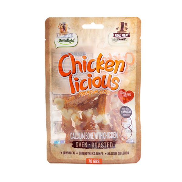 Tavuklu Licious Premium Jerky Calcium Bone with Tavuklu 70 g
