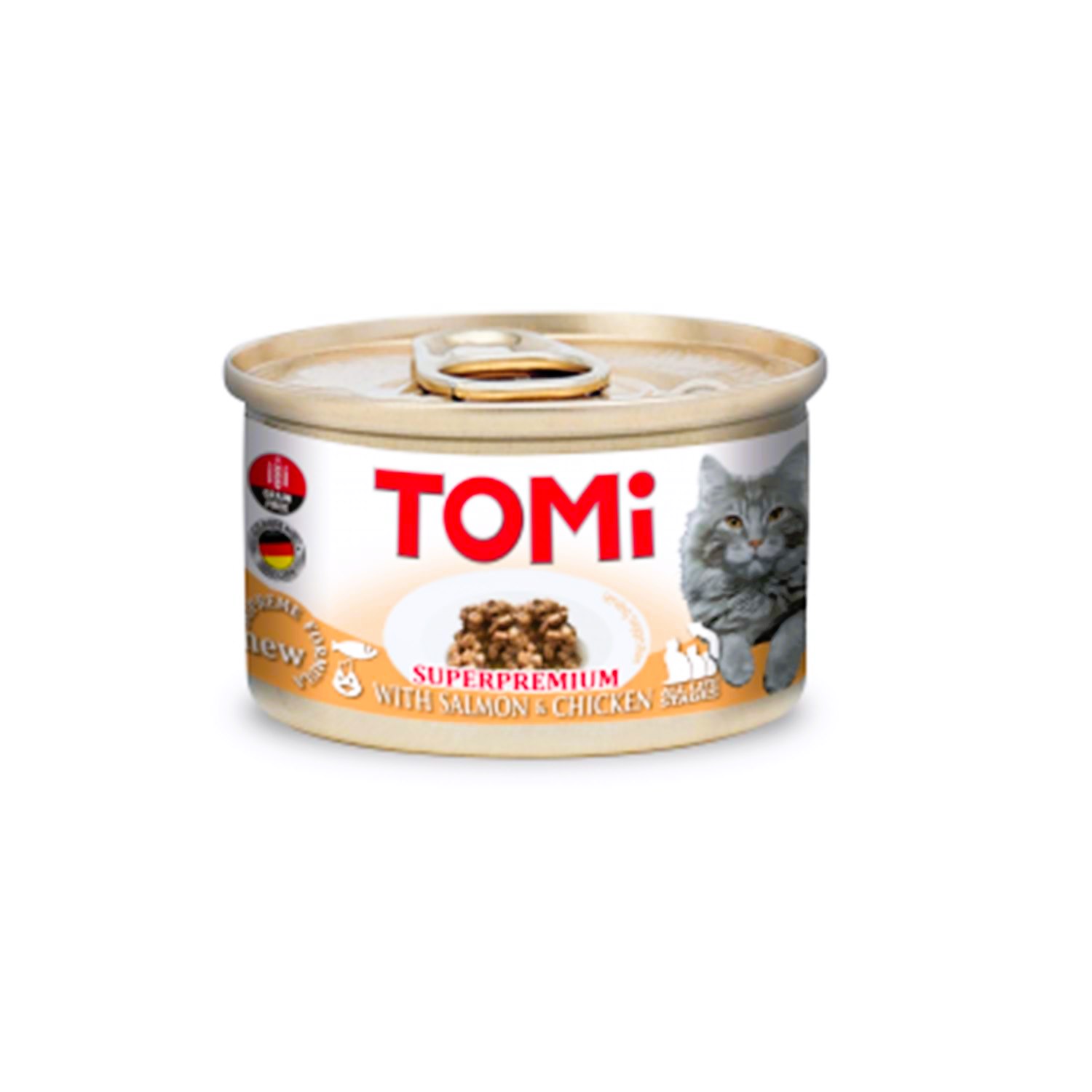 Tomi Somonlu ve Tavuklu Kedi Konserve Yaş Mama 85 Gr