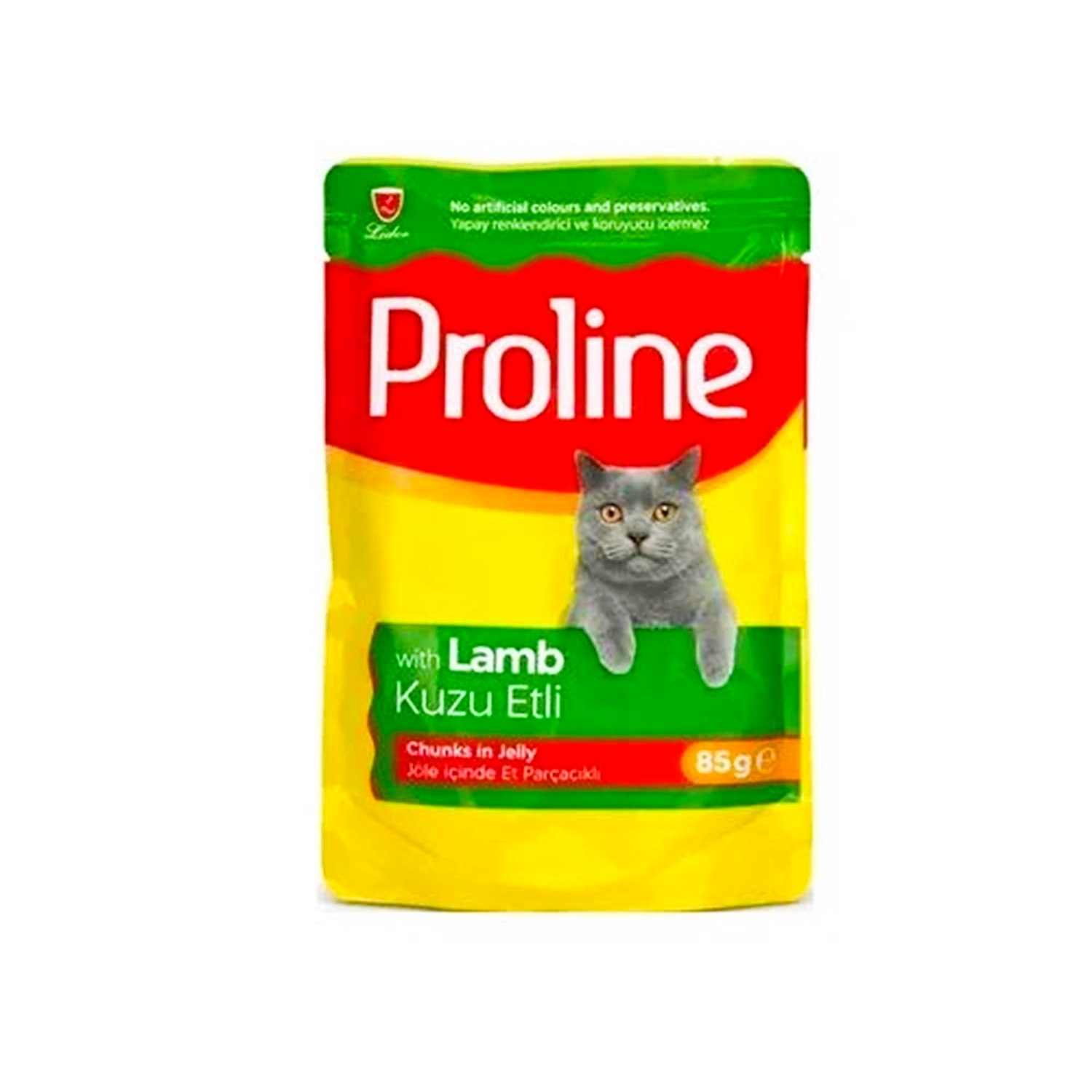 Proline Kuzu Etli Jöle İçinde Parça Etli Yetişkin Kedi Maması 85 Gr (Pouch)