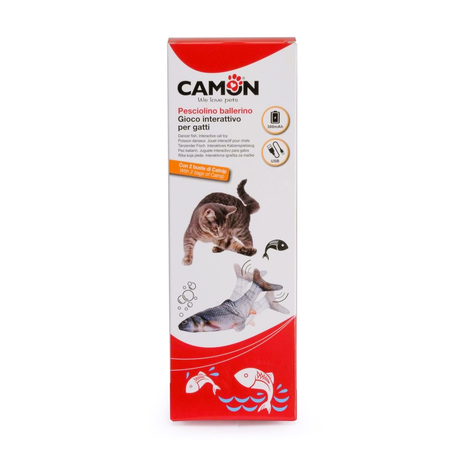 Camon Dans Eden Balık Hareketli Kedi Oyuncağı (USB Şarjlı)