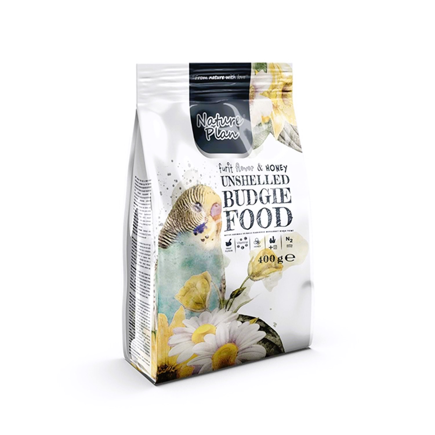 Nature Plan Kabuksuz Muhabbet Kuşu Yemi 400 Gr