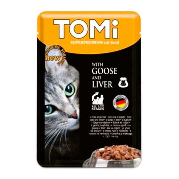Tomi Kazlı ve Ciğerli Kedi Maması 100 Gr (Pouch)