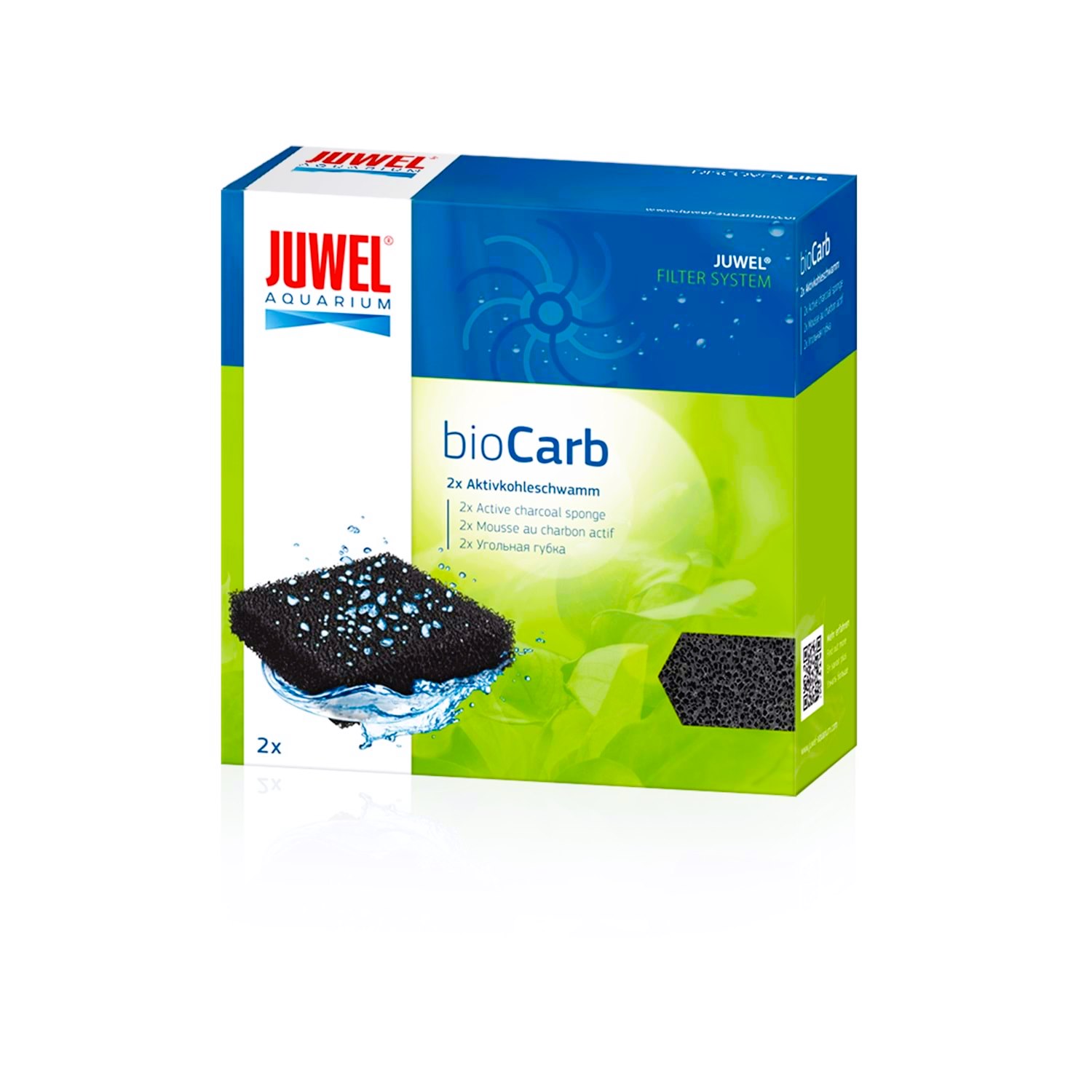 Juwel BioCarb S Akvaryum Aktif Karbon Filtre Süngeri 2 Adet 9,5x4,7x2,5 Cm