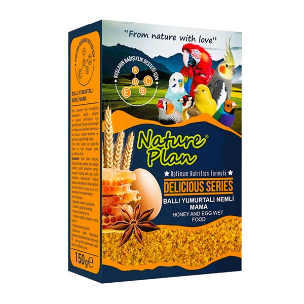 Nature Plan Ballı Yumurtalı Nemli Kuş Maması 150 Gr
