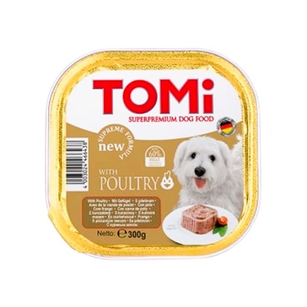 Tomi Pate Kümes Hayvanlı Yetişkin Köpek Alüminyum Kap Yaş Mama 300 Gr