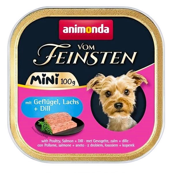 Animonda Vom Feinsten Mini Kümes Hayvanlı ve Somonlu Yetişkin Köpek Konservesi 100 Gr