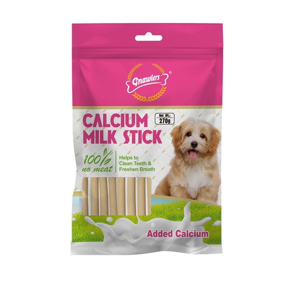 Gnawlers Kalsiyumlu Sütlü Stick Köpek Ödül Kemiği 270 g