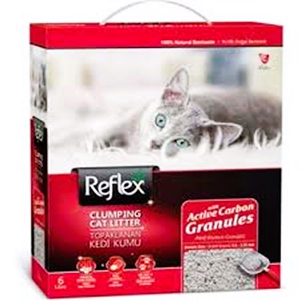 Reflex Aktif Karbon Granüllü Bentonit Kedi Kumu 6 Lt