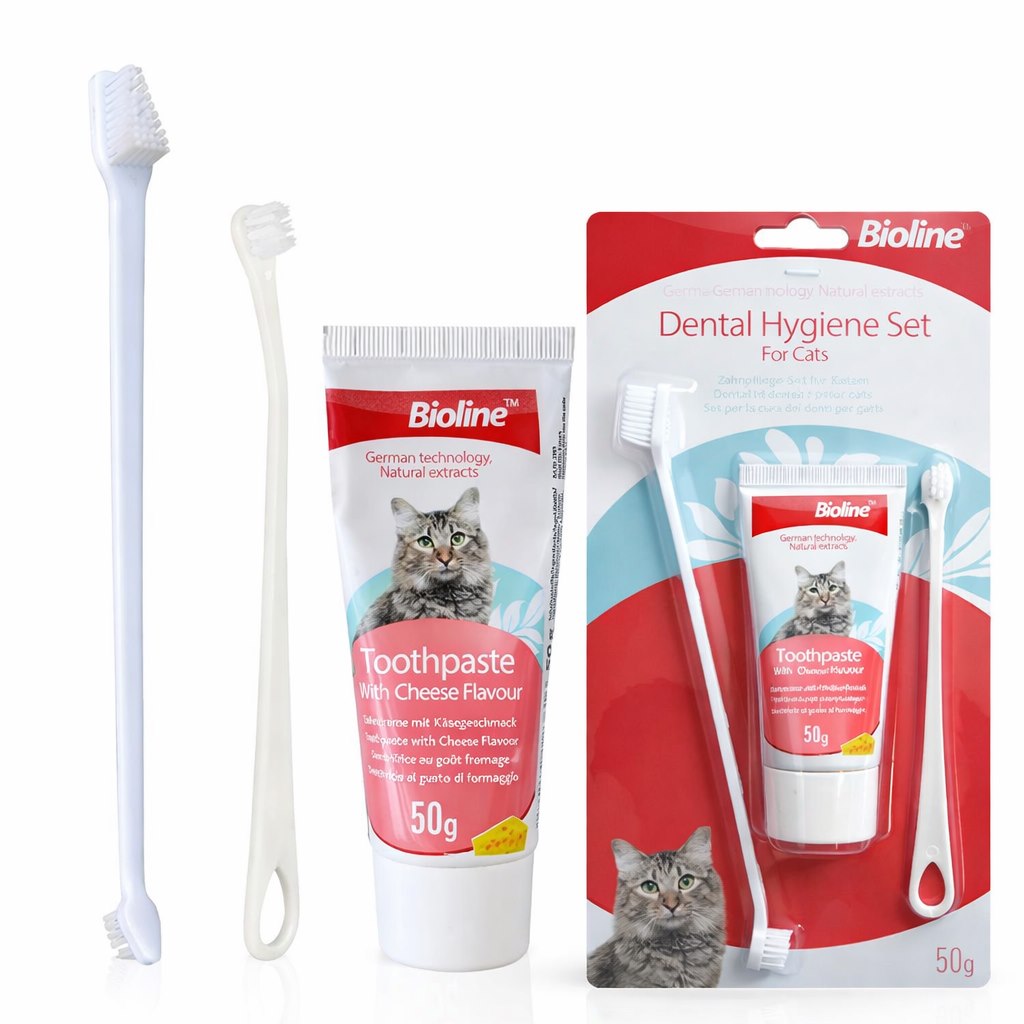 Bioline Peynir Aromalı Kedi Ağız Bakım Seti