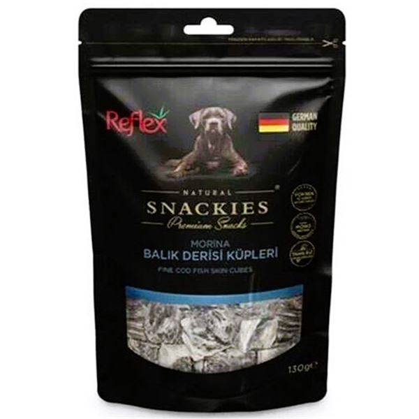 Reflex Snackies Morina Balık Derisi Küpleri Köpek Ödül Maması 130 Gr