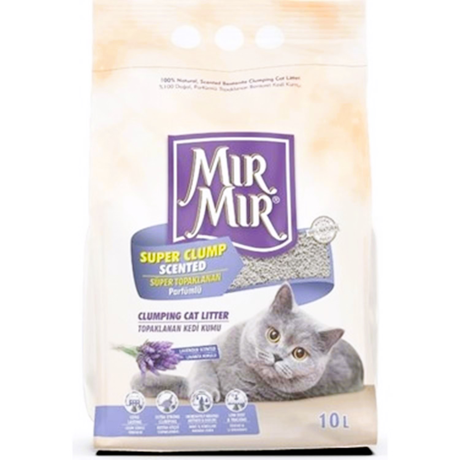 MırMır Lavanta Kokulu Bentonit Kedi Kumu 10 Lt