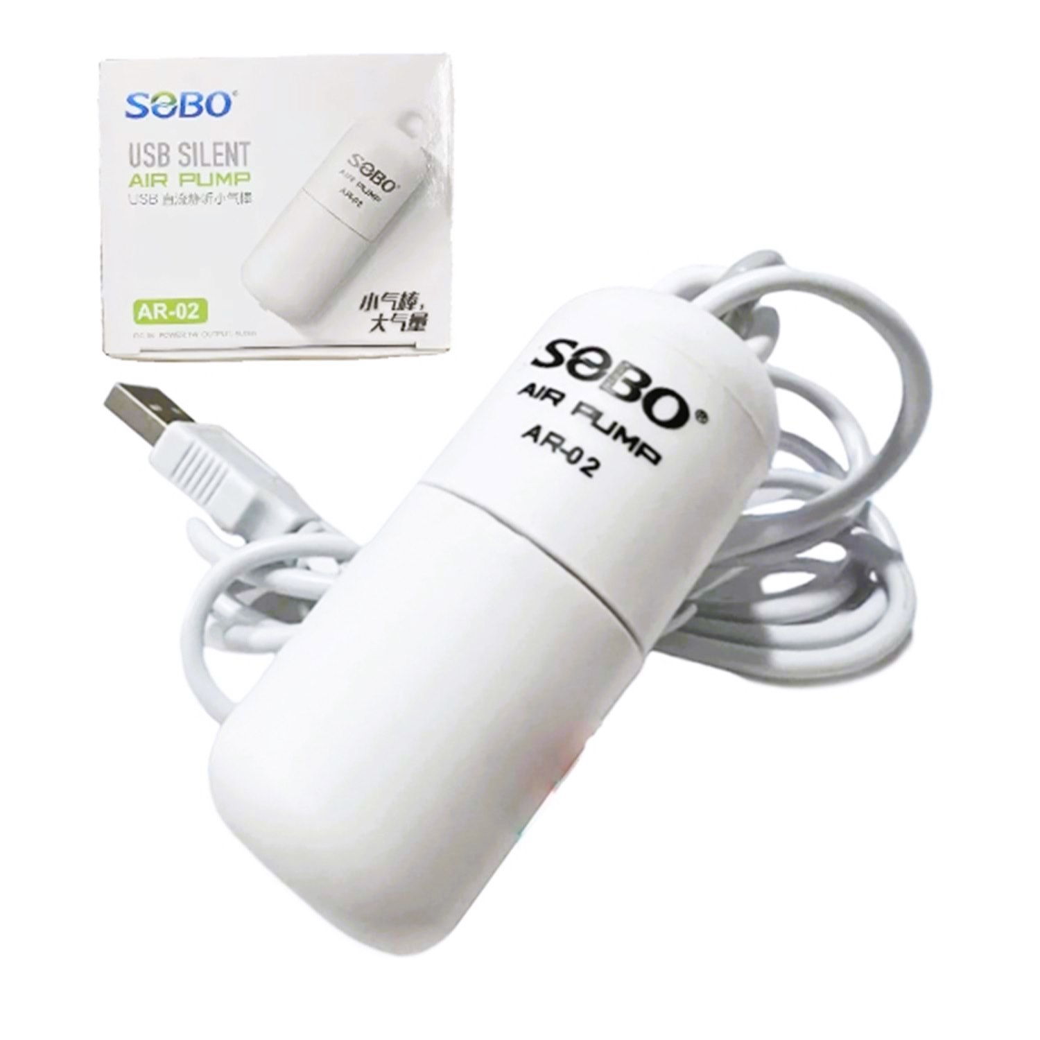 Sobo AR-02 USB Akvaryum Hava Motoru DC 5V 1W 4 Lt/Min
