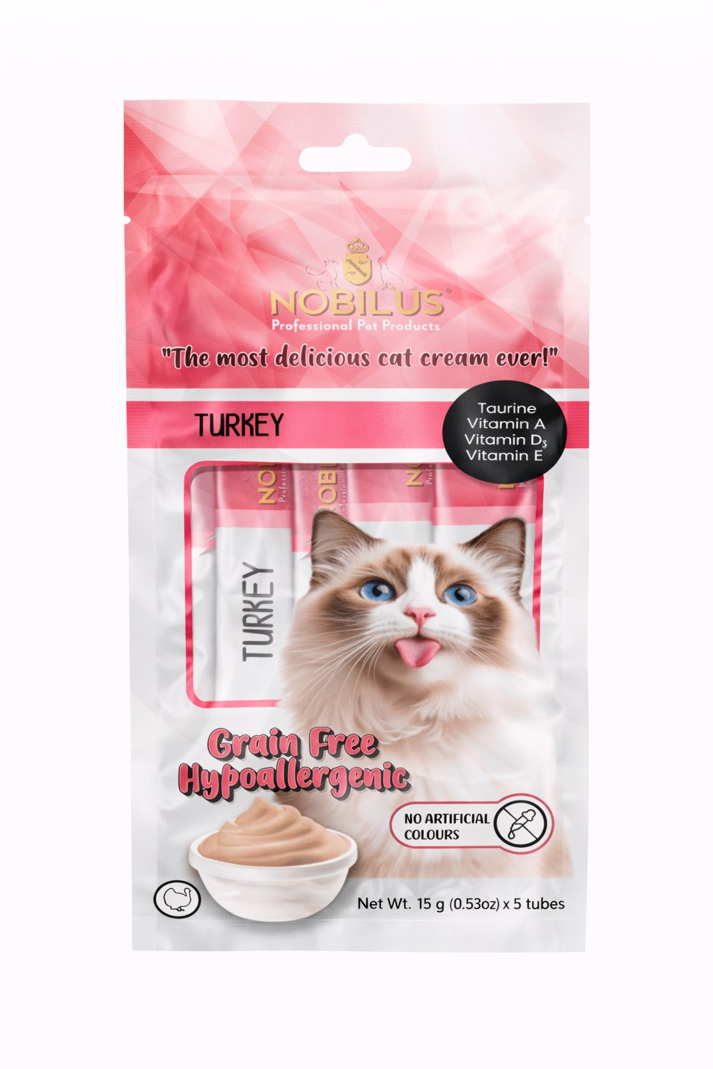 Nobilus Hindili Kremalı Kedi Ödül Maması 5x15 Gr