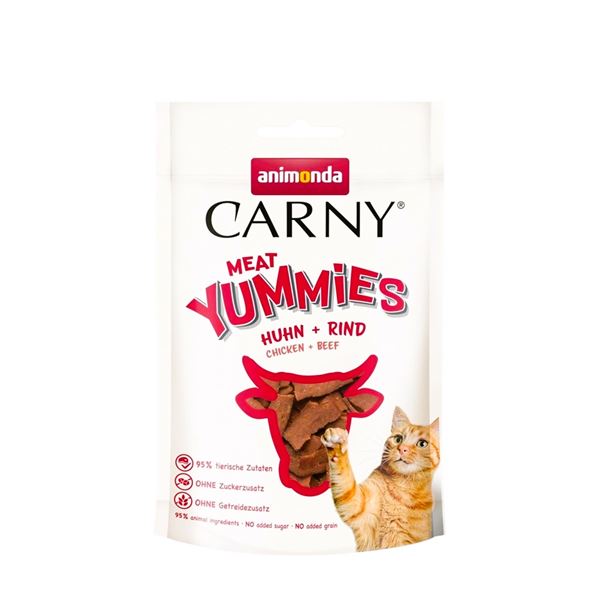 Animonda Carny Meat Yummies Tavuk & Sığır Etli Kedi Ödül Maması 50 Gr