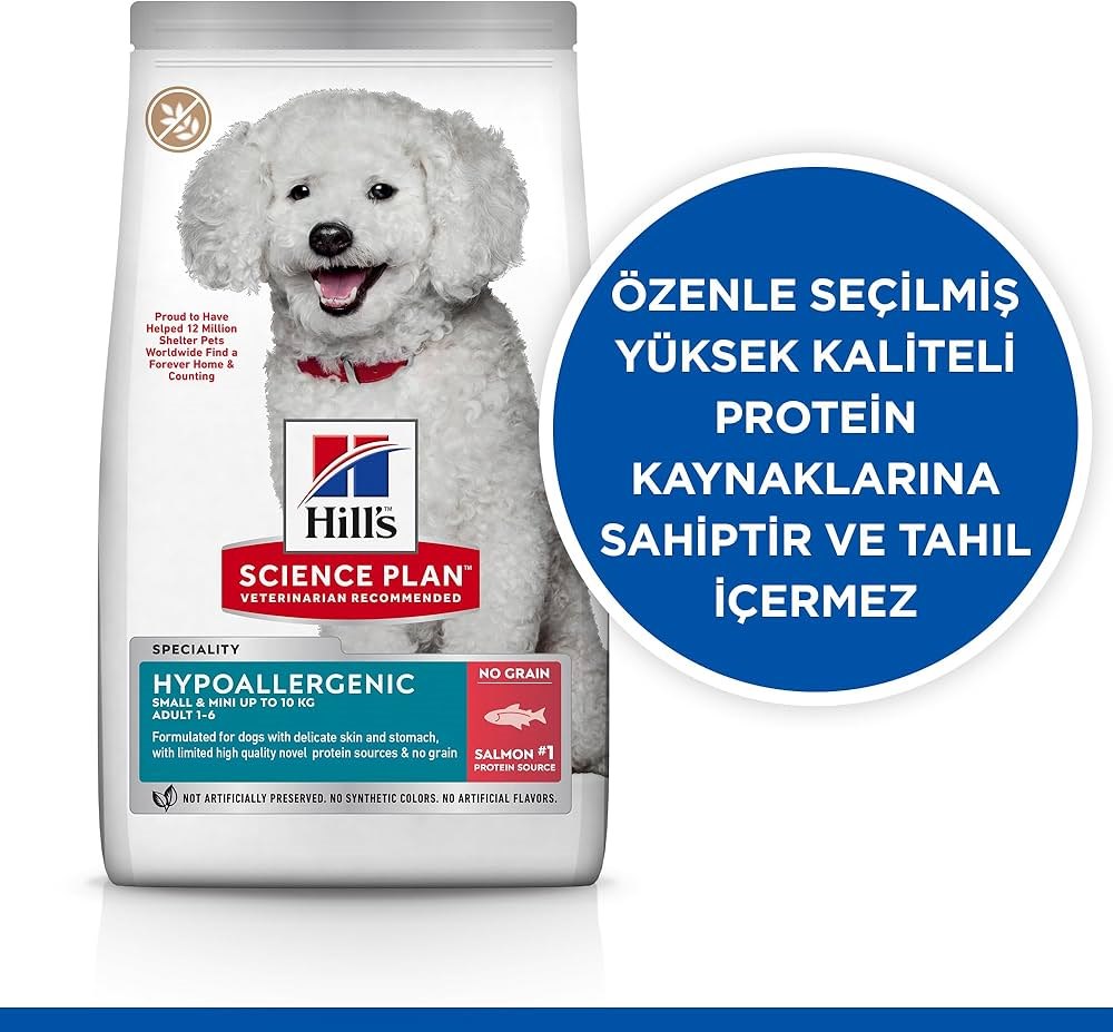 Hill Science Plan Hypoallergenic Tahılsız Somonlu Küçük ve Mini Irk Yetişkin Köpek Kuru Maması 1,5 kg
