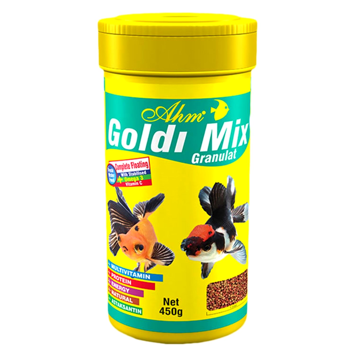 Ahm Goldi Mix Granül Japon Balığı Yemi 100 Ml (450 Gr)