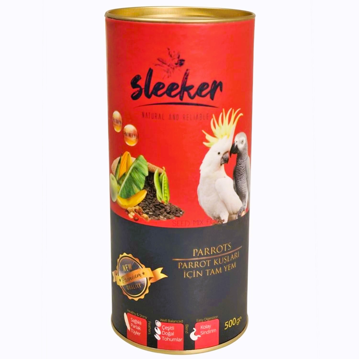 Sleeker Premium Papağan Yemi 500 Gr