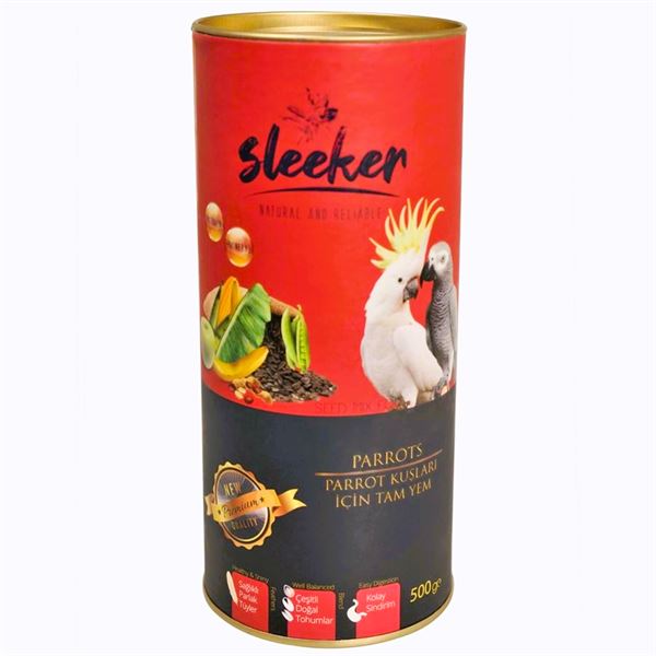 Sleeker Premium Papağan Yemi 500 Gr