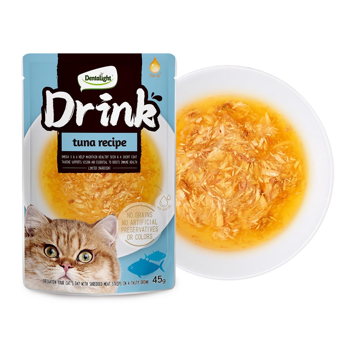 Dentalight Kedi Drink Ton Balıklı 45 g