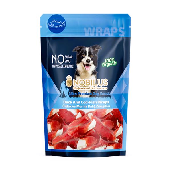 Nobilus Ördek ve Morina Balığı Sargılı Köpek Ödülü 80 Gr