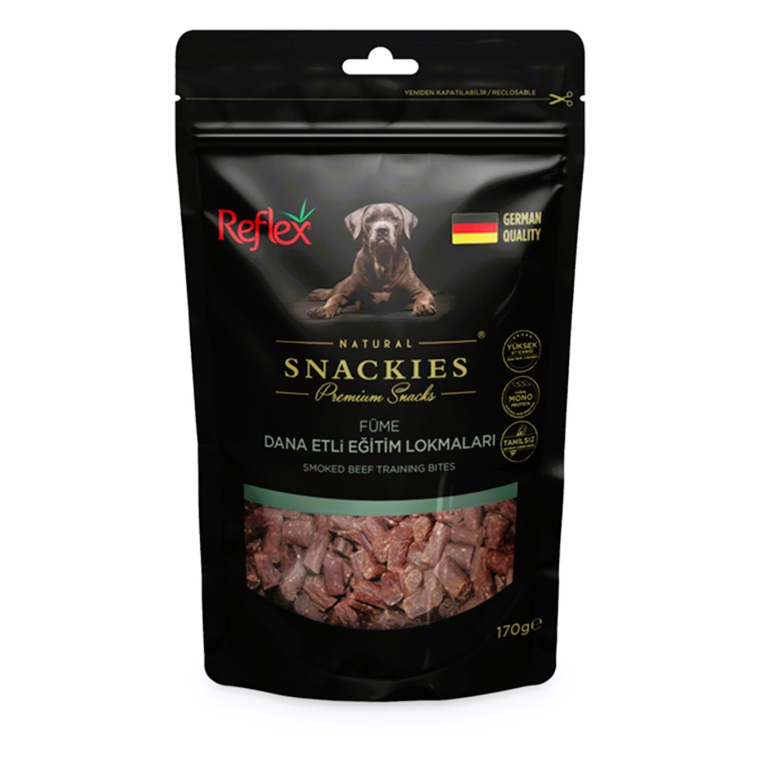 Reflex Snackies Füme Dana Etli Eğitim Lokmaları Köpek Ödül Maması 170 Gr