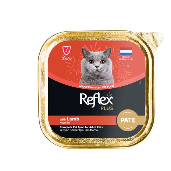 Reflex Plus Kuzu Etli Pate Yetişkin Kedi Maması 85 Gr (Alu Tray)