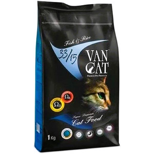 Van Cat 33/15 Balıklı ve Pirinçli Yetişkin Kedi Maması 1 Kg