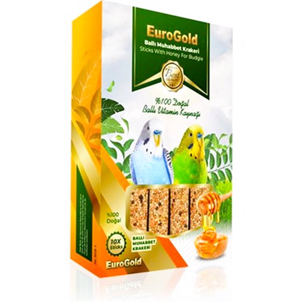 EuroGold Muhabbet Kuşu Ballı Kraker 10’lu